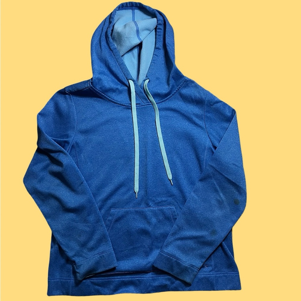 DAN SKIN Womens Long Sleeve Dri Fit Pullover HOODIE Blue Size M